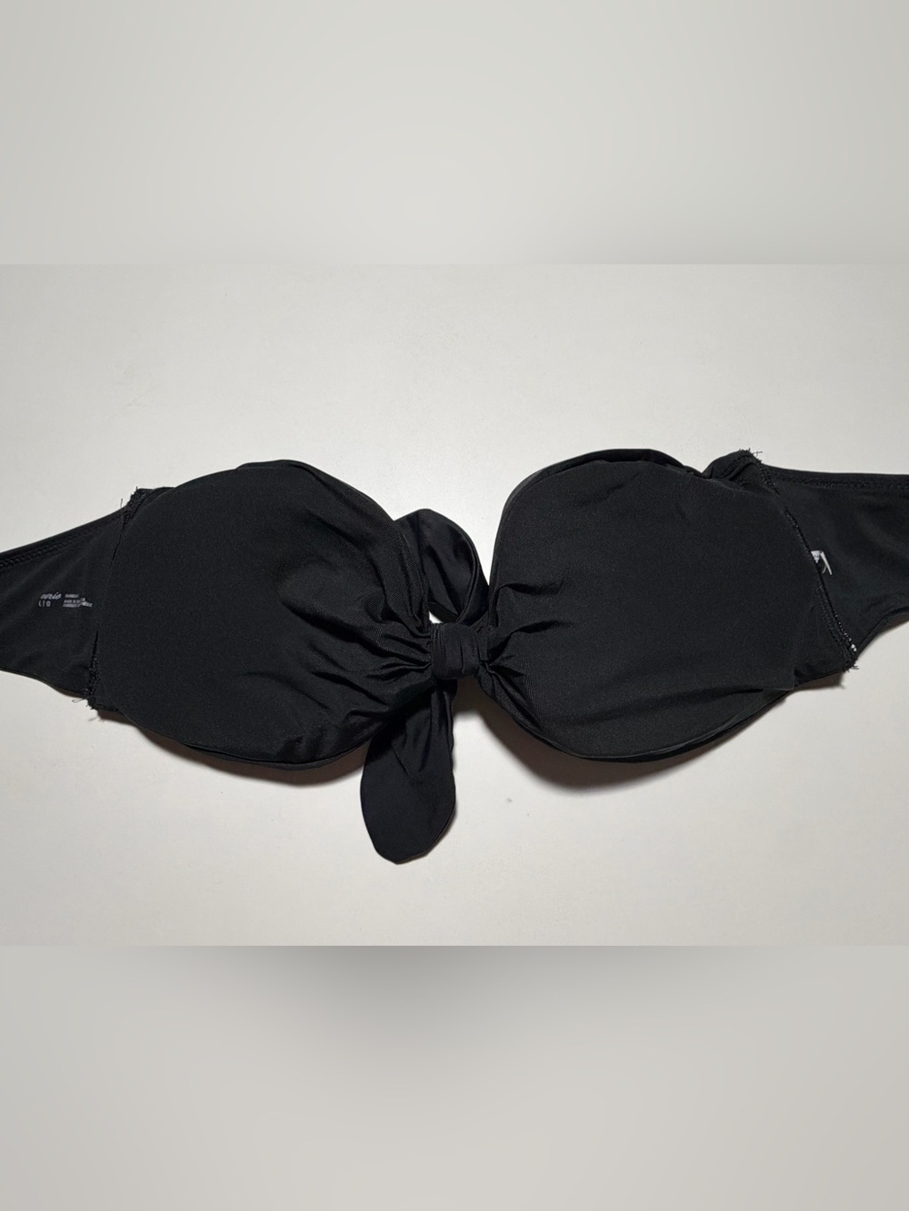 Aerie Black Knot Front Bandeau Bikini Top - Size Large - Picture 9 of 9